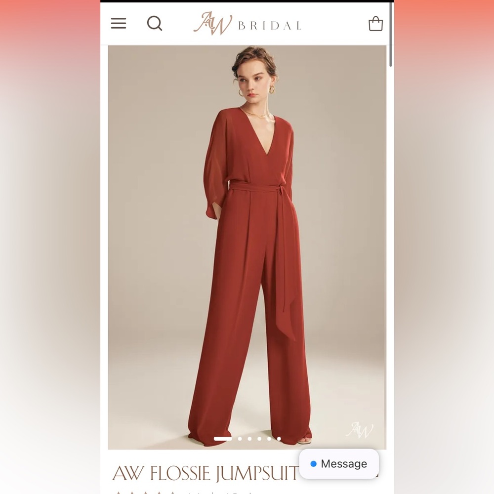 Rust color Bridesmaid jump suit! NEVER WORN.